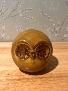 Mid Century Modern Ceramic Glazed Owl